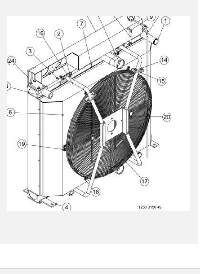 P/N: 3222 2901 10-RADIATOR — EPIROC EPIROC-ROC D7-10 /D7-11 /ÇİFT LEVYE / YUVARLAK BOM / 2007-2008-2009 iş makinesi soğutma komponenti