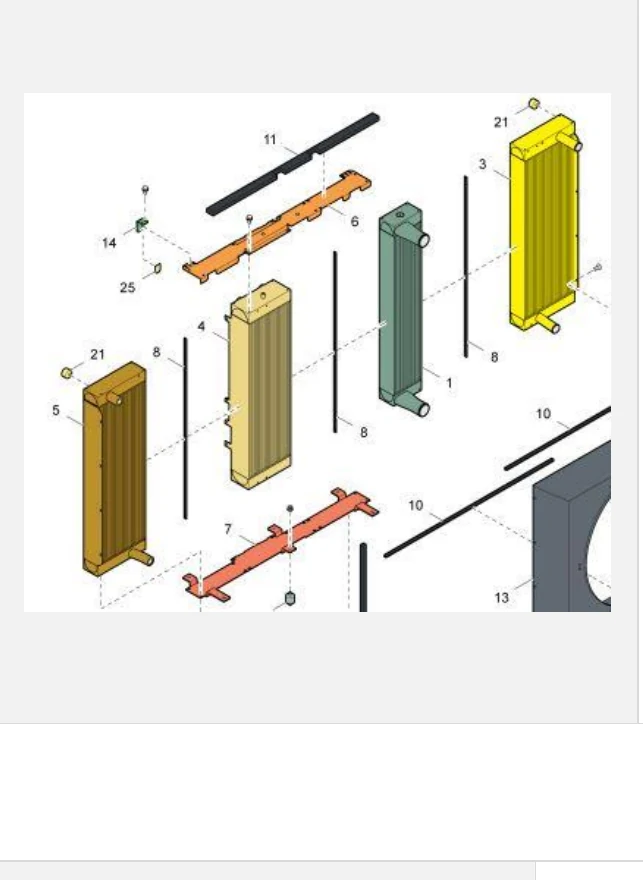 P/N: 6060 0011 01-RADIATOR — EPIROC FLEROC T40 /2020 iş makinesi soğutma komponenti