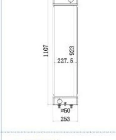 P/N: 203-03-12221 — KOMATSU PC120-8/130-8 iş makinesi radyatörü