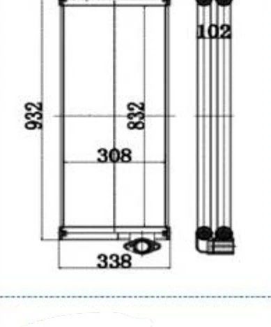 P/N: YN05P00058S002 — KOBELCO SK 200-8 iş makinesi radyatörü