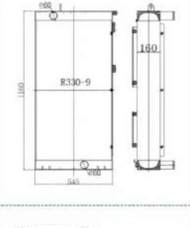 P/N: 11QA-44023 — HYUNDAI R330-9 iş makinesi radyatörü